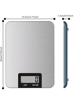 Reko Digital Kitchen Scale with LCD Display, Multifunction Food Scale, Touch Button, Ultra Slim with Large LCD Display Kitchen Scale  - Image 5