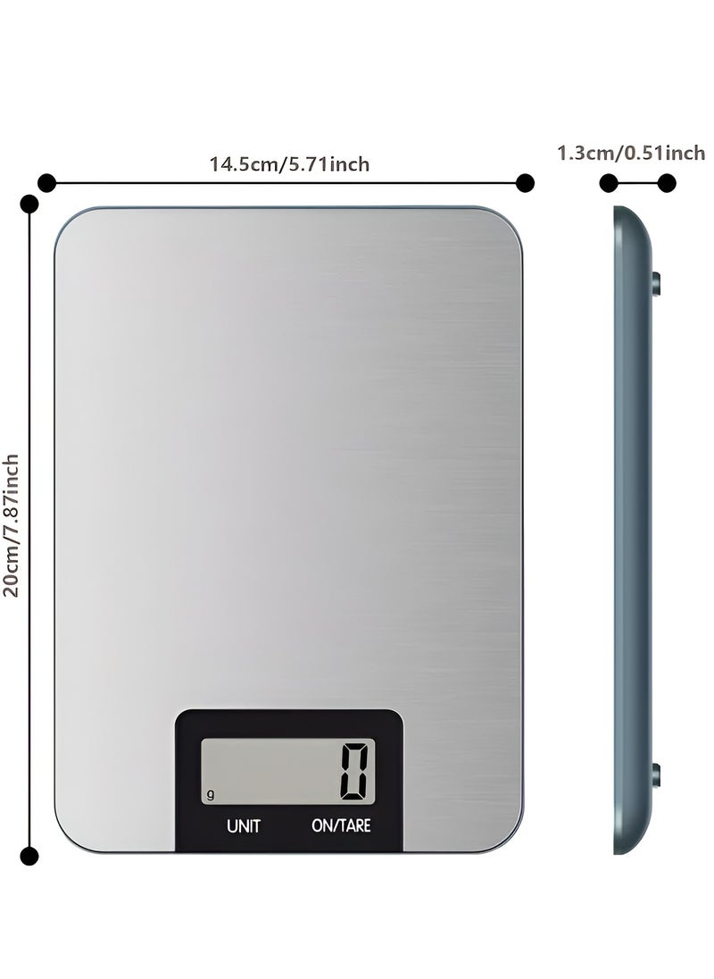 Digital Kitchen Scale with LCD Display, Multifunction Food Scale, Touch Button, Ultra Slim with Large LCD Display Kitchen Scale