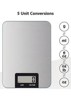 Reko Digital Kitchen Scale with LCD Display, Multifunction Food Scale, Touch Button, Ultra Slim with Large LCD Display Kitchen Scale  - Image 4
