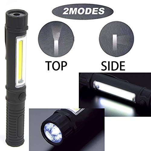 WUTL COB LED Work Flashlight with Magnetic Base and Clip Multi-Function Pocket Pen Light Inspection Work Light, 4 PCS - Image 2