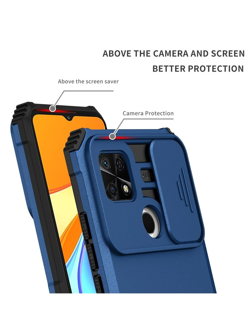 Xiaomi Redmi 9C / 10A 4G Mobile Phone Case Cover, Innovative Telescopic Bracket, Sliding Protection Camera Window, Bumper Shockproof Phone Back Cover - Image 4