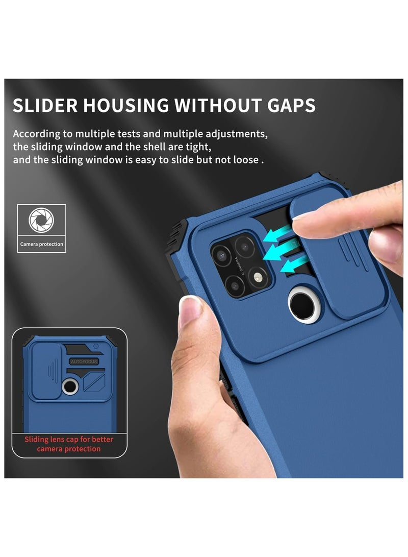 Xiaomi Redmi 9C / 10A 4G Mobile Phone Case Cover, Innovative Telescopic Bracket, Sliding Protection Camera Window, Bumper Shockproof Phone Back Cover - Image 2