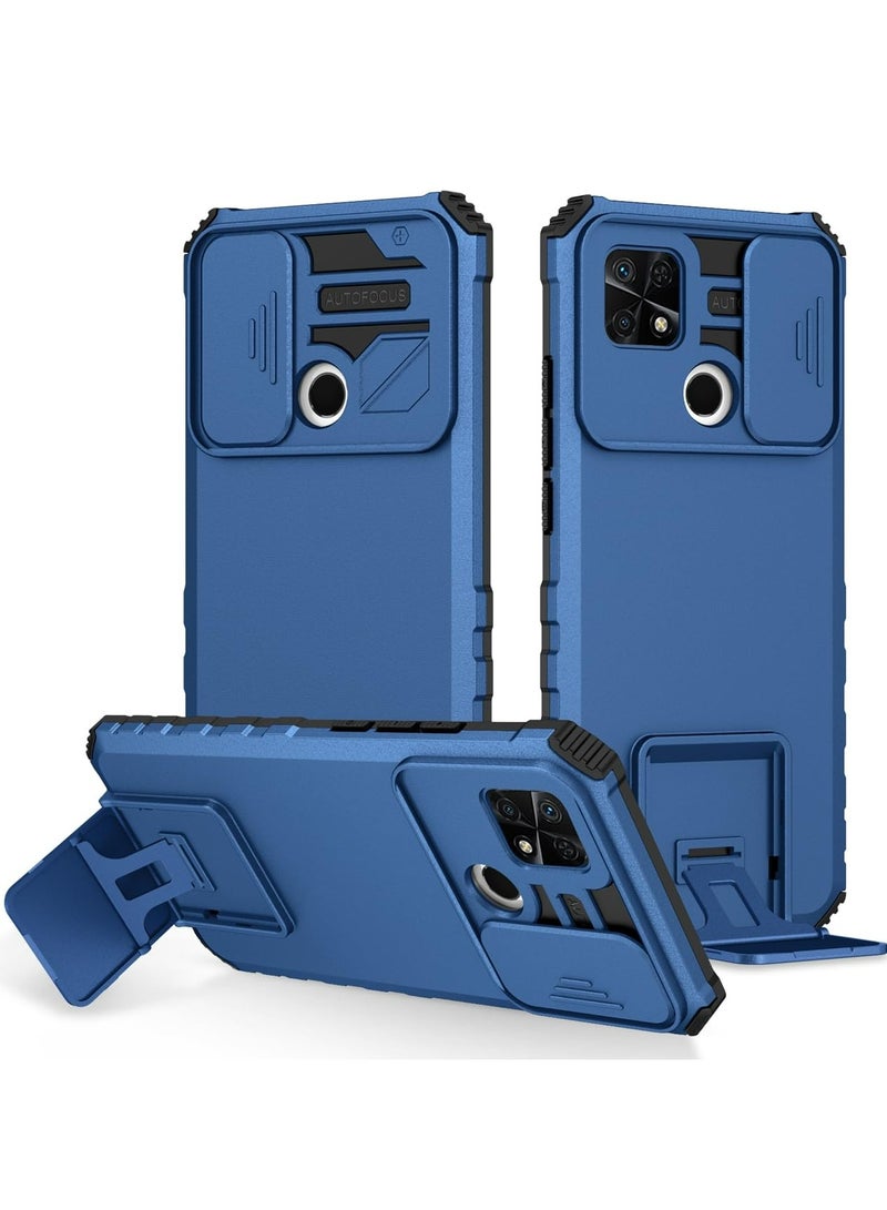 Xiaomi Redmi 9C / 10A 4G Mobile Phone Case Cover, Innovative Telescopic Bracket, Sliding Protection Camera Window, Bumper Shockproof Phone Back Cover - Image 1