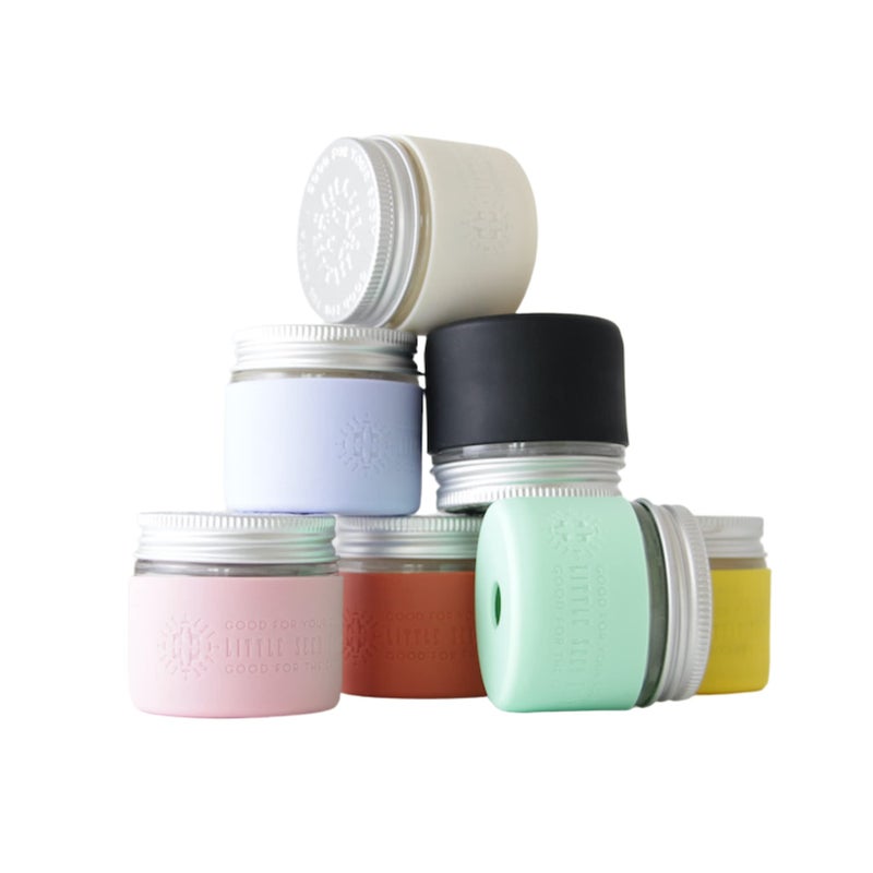 Little Seed Farm Little Seed Farm Protective Silicone Sleeves for Jars - 2-Pack - Terracotta Red  - Image 3