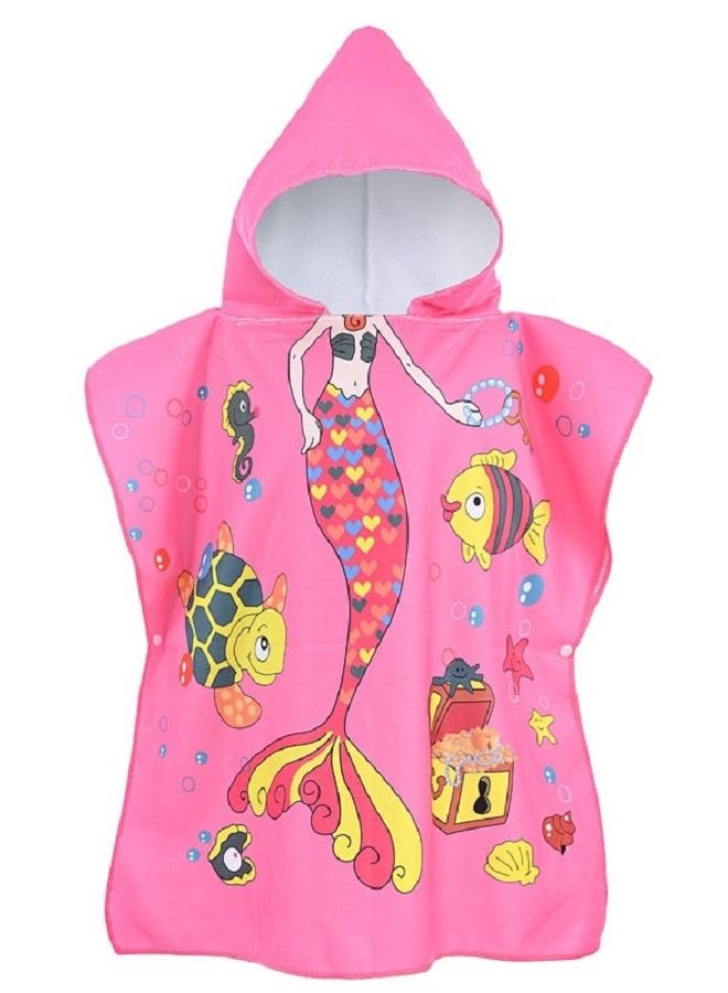 الأزرق جي دبليو منشفة استحمام ناعمة بغطاء رأس بتصميم حيوان - Image 1