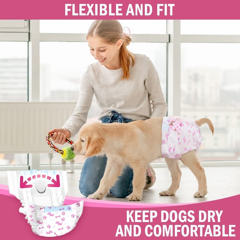 Dono Super Absorbent Diapers Disposable Puppy Diaper for Female Dog 8 COUCHES (XXL) - Image 4