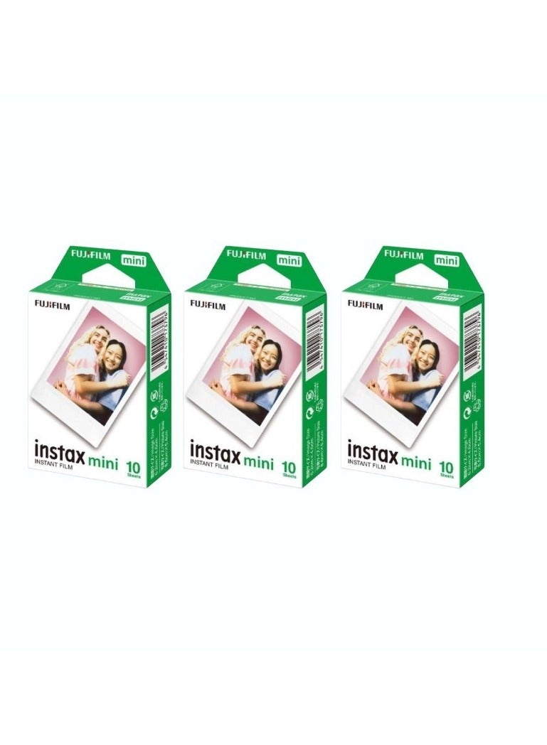 FUJIFILM Fujifilm Instax Mini Instant Film – 3 Pack Total 30 Sheets Compatible with All Instax Mini Cameras Like Mini 12, Mini 41, Mini Evo, Mini 90 White Frame High-Quality Fast Developing Ideal for Scrapbooks, Gifts  - Image 2
