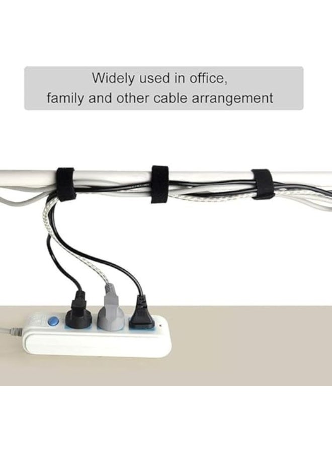 Generic Double-Sided Cable Management Tape, Reusable Wire Organizer, 2cm Width, 5m Length Cable Ties for TV and Computer, Wire Management Solution Black  - Image 2