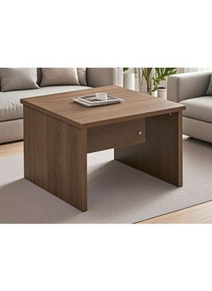 POWER Nordic style pure solid wood coffee table, brighten the style of the living room, multifunctional wooden small coffee table is suitable for kitchen, dining room and living room（60*60cm）  - Image 1