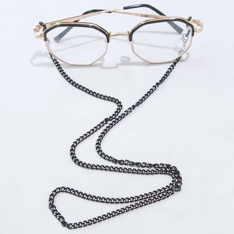 1Pc Multipurpose Strap Non-skid Glasses Rope Aluminum Chain Black - Image 4