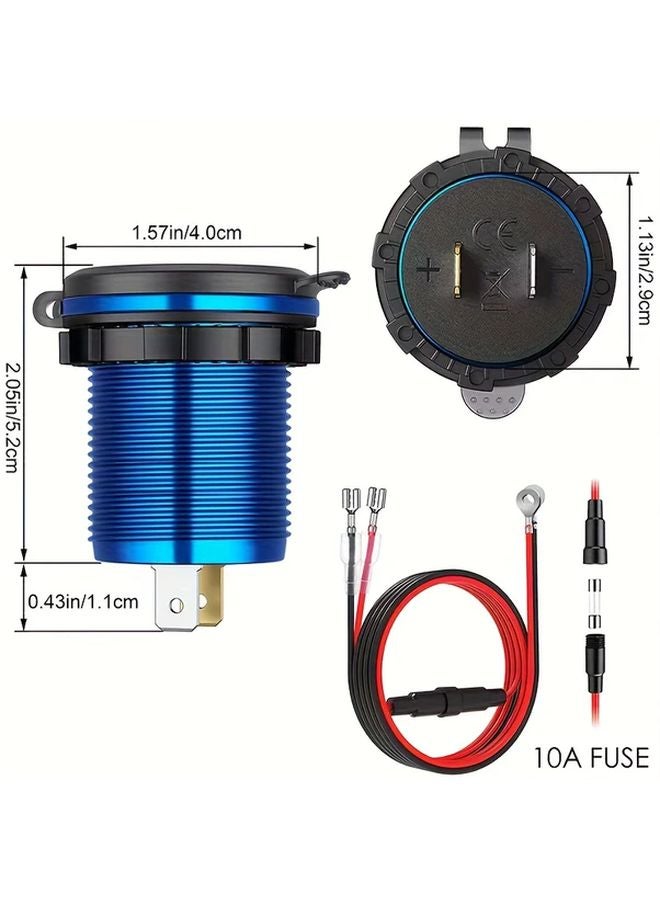 BU 1 Fast Charger QC3 0 Dual USB Car Charger With Switch And LED Voltage Display - Image 3