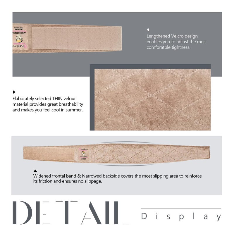 Dreamlover Wig Grip Bands, Headband for Keeping Wigs in Place, Tan, 2 Pieces - Image 4