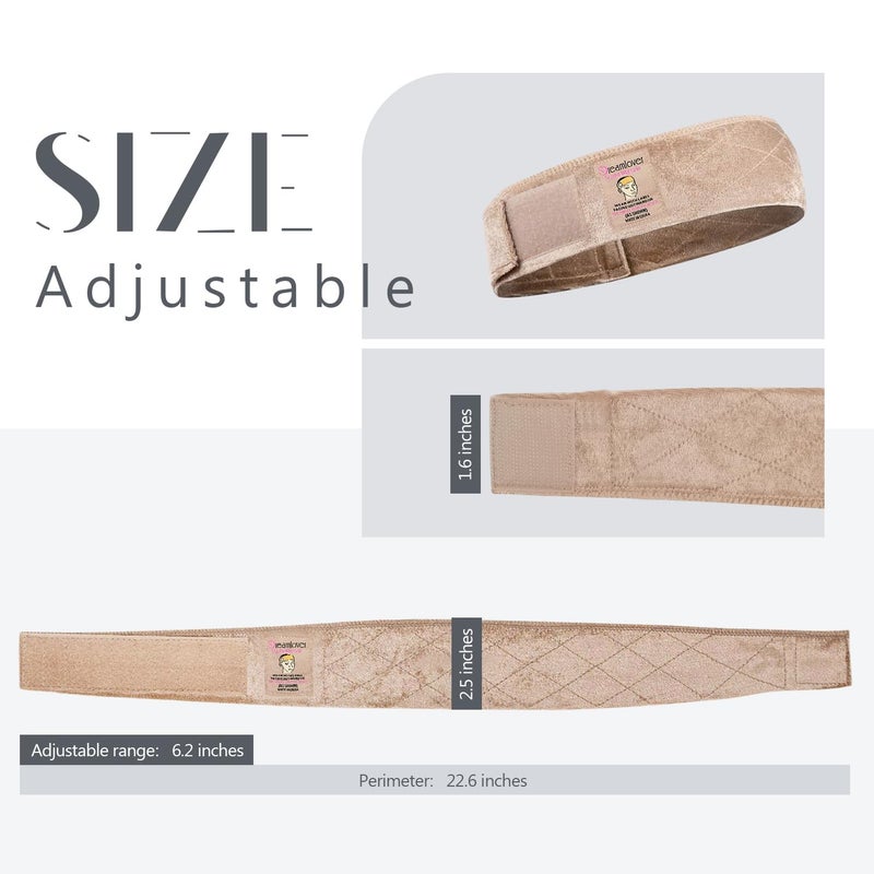 Dreamlover Wig Grip Bands, Headband for Keeping Wigs in Place, Tan, 2 Pieces - Image 3