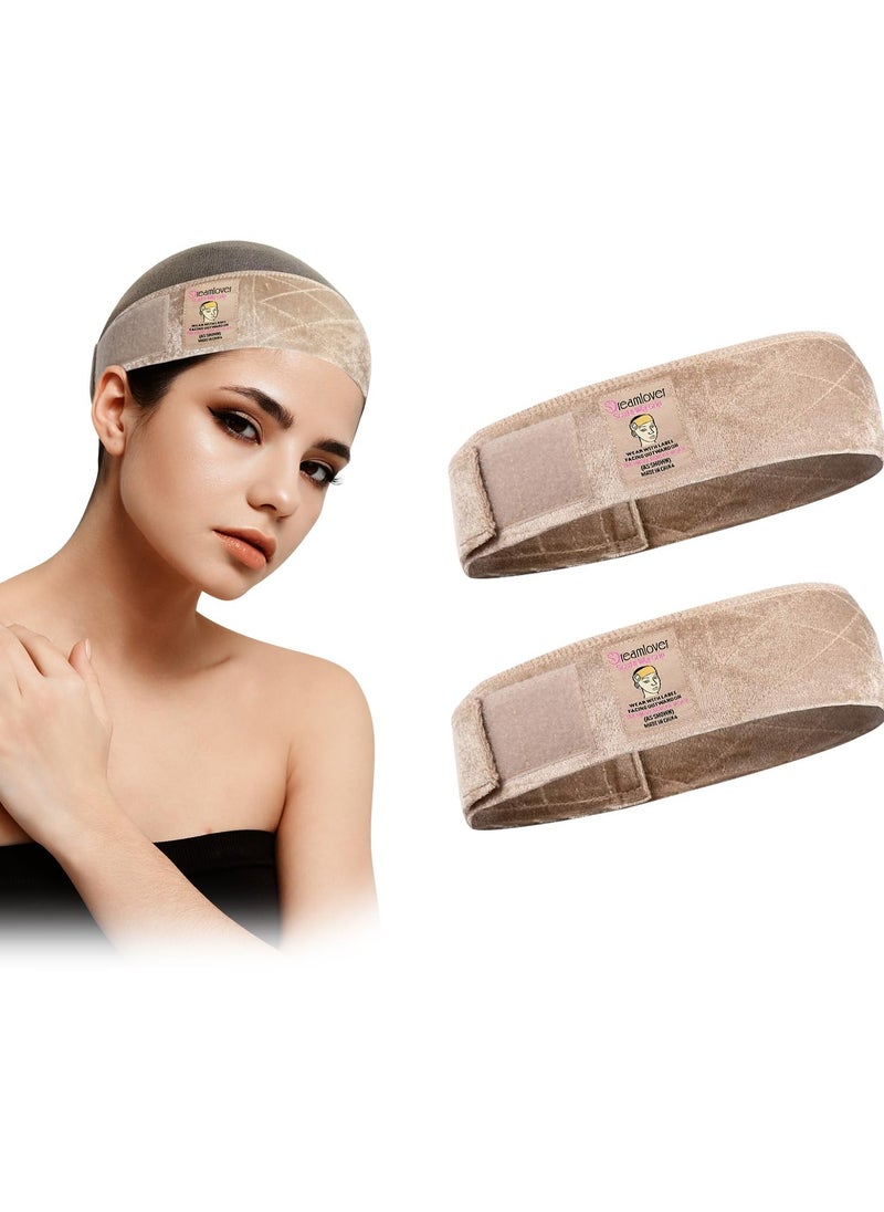 Dreamlover Dreamlover Wig Grip, Wig Grip Bands, Wig Headband for Keeping Wigs in Place, Tan, 2 Pieces  - Image 1