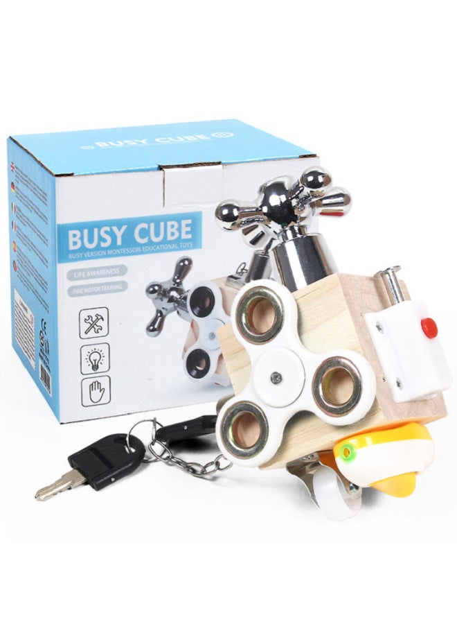 Children's Door Latch Unlock Busy Board House Door Opening Board Baby Early Education Educational Unlock Busy Block Toy-Color:BB-Switch To Unlock Busy Block  - Image 1