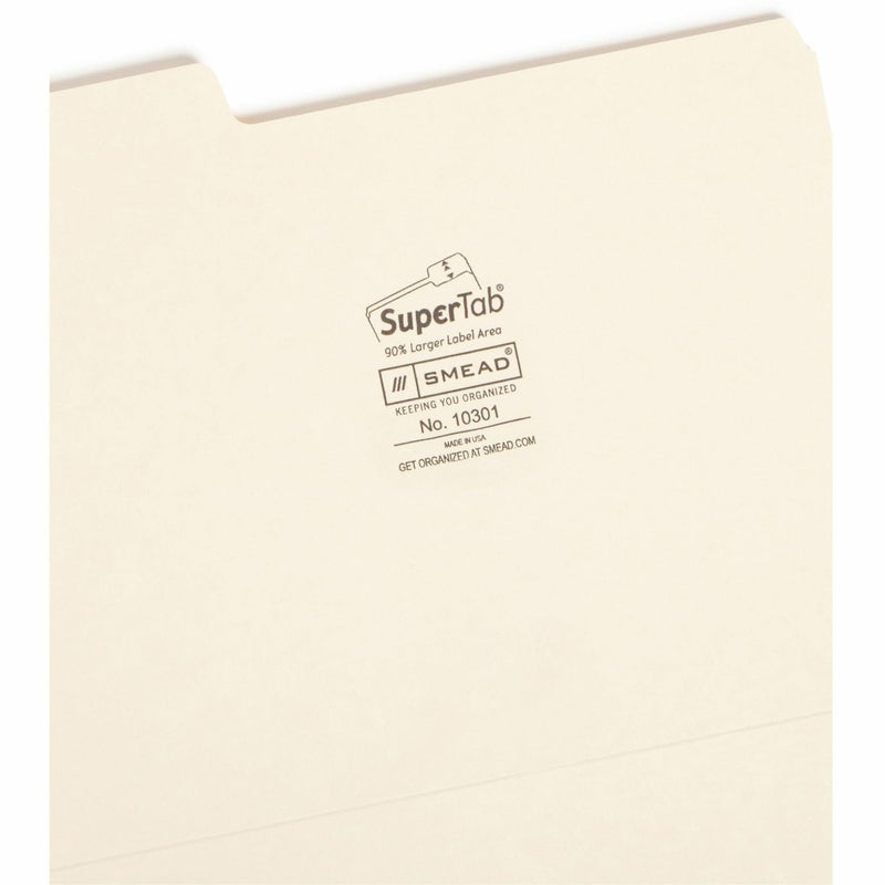 Smead SuperTab File Folder, Oversized 1/3-Cut Tab, Letter Size, Manila, 100 Per Box (10301) - Image 4
