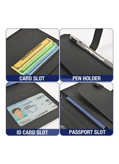 Y&D Passport Holder and Travel Wallet, Document Organizer Credit Card Clutch Bag for Men Women, Multi-purpose Wallet Women/Man (Black)  - Image 5