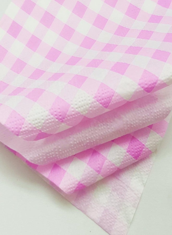 Jagrove Cocktail Napkins 120 Pack 2 Ply Plaid Paper Napkins Gingham Pastel Checkered Disposable Napkins for Party Favors Tableware Decoration, 6 Colors, 5X5 Inches Folded - Image 3