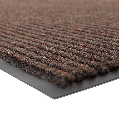 Notrax 109 Brush Step Carpeted Indoor/Outdoor Entrance Mat for Home or Office, 3' X 5', Absorbent Slip Resistant Heavy Duty Entry Mat, Brown, 109S0035BR - Image 1