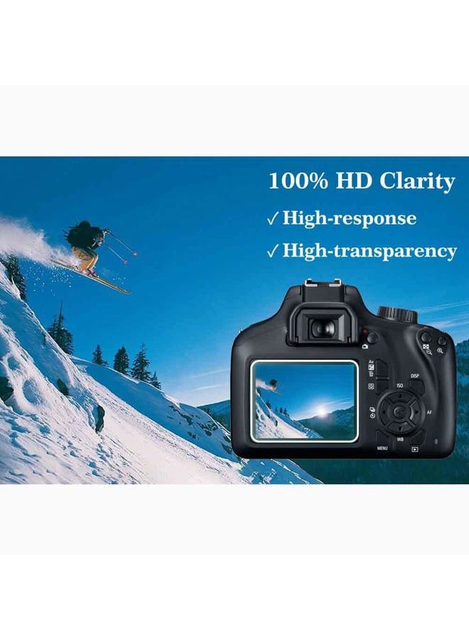ULBTER 4000D Screen Protector Appliable for Canon EOS 4000D 3000D Rebel T100 Camera & Hot Shoe Cover [2+3 Pieces], 0.3mm 9H Hardness Tempered Glass Cover Anti-Scrach Anti-Fingerprint Anti-Bubble - Image 5