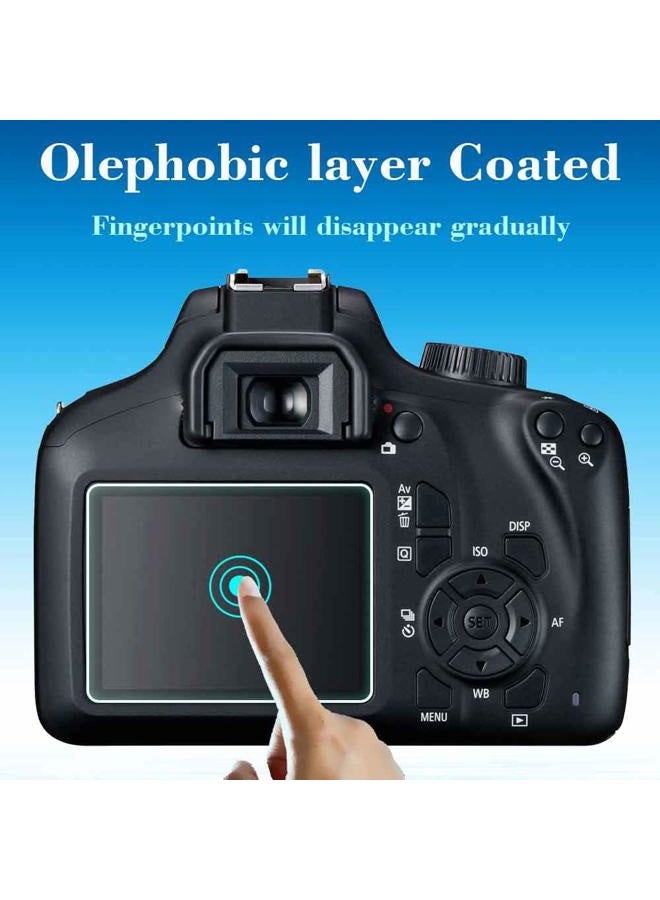 ULBTER 4000D Screen Protector Appliable for Canon EOS 4000D 3000D Rebel T100 Camera & Hot Shoe Cover [2+3 Pieces], 0.3mm 9H Hardness Tempered Glass Cover Anti-Scrach Anti-Fingerprint Anti-Bubble - Image 4