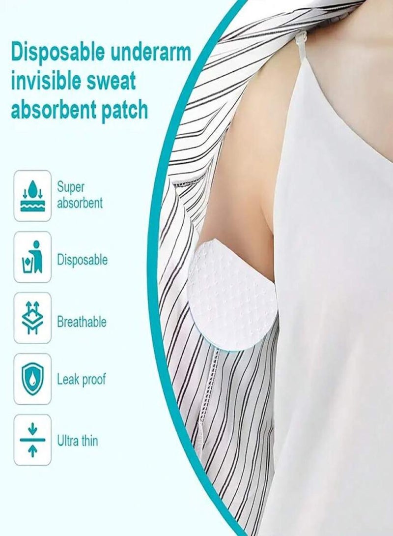 KHAJUL 60 Pcs Armpit Sweat Pads, Underarm Sweat Pads Disposable Sweat Pads for Women and Men, Comfortable Unflavored - Image 4