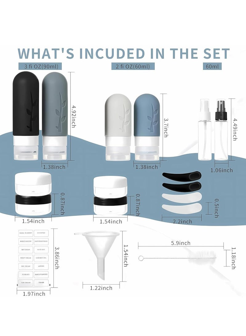 Oasisgalore 18 Pack Approved Silicone Travel Bottles, Leak-Proof, Refillable for Toiletries. - Image 3