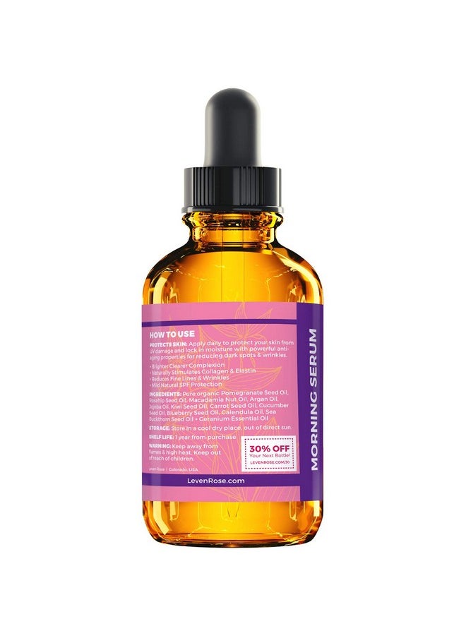 Leven Rose Moroccan Argan Oil Face Serum For Women - 100% Organic Argan Oil Serum For Face - All Natural Pure Argan Oil Hydrating Serum - Anti Aging Serum Against Wrinkles 1 Oz 