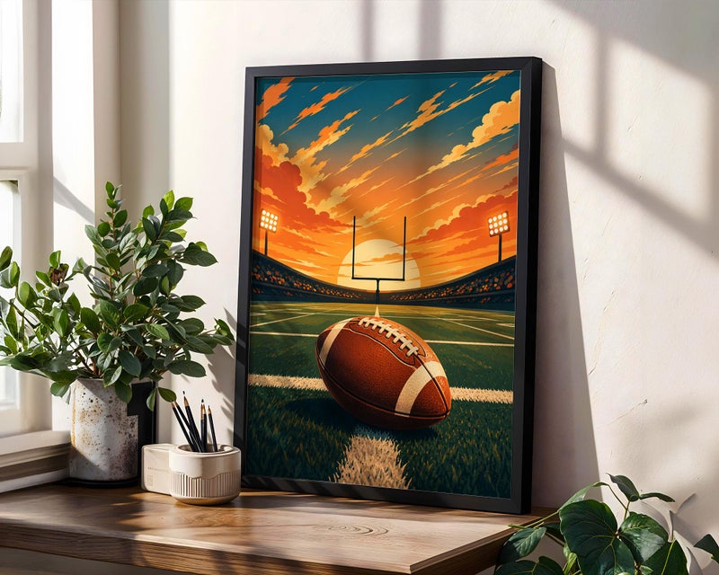 TNESSENTIAL Football Poster, Football Print, Football Wall Art, Football Wall Decor, Football Room Decor, Gift Football Fan, Sports Wall Art - Image 2