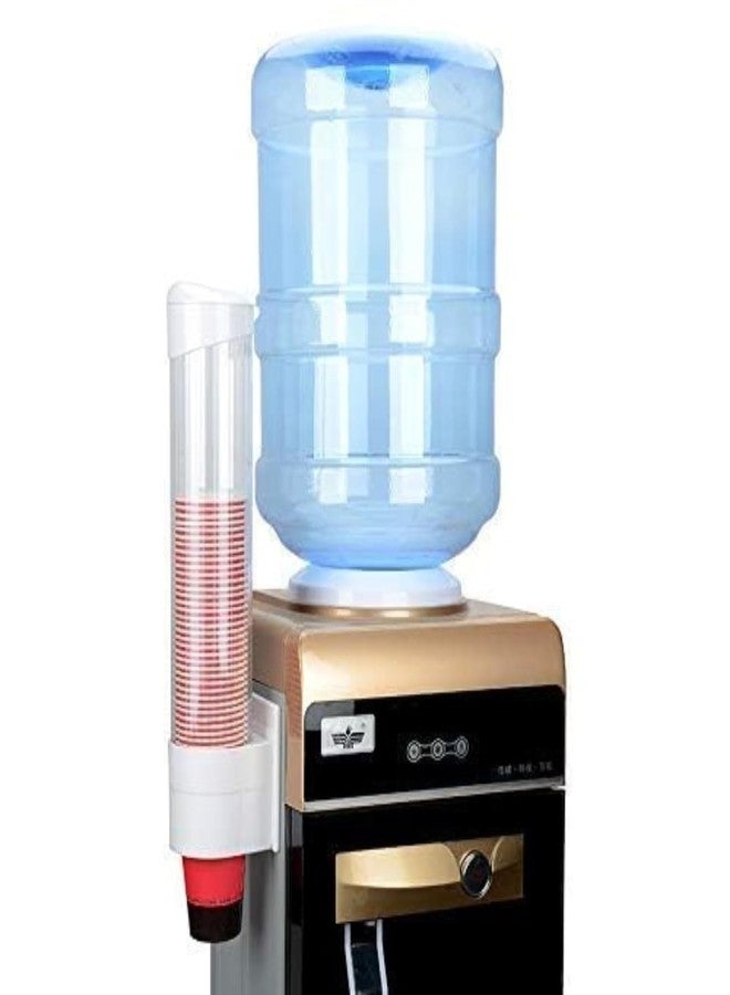 AISBUGUR Wall Mounted Disposable Cup Dispenser with Transparent Tube Easy Install Cup Holder Organizer for Kitchen Office Bathroom fits Small Medium Cups dustproof Cover Space Saving self Adhesive Cup Storage - Image 5