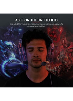 EKSA E900 Gaming Headset with Microphone - PC Headset with Detachable Noise Canceling Mic, 3D Surround Sound, Wired Headphone for PS4, PS5, Xbox, Computer, Laptop, Switch, Handheld (3.5MM Jack)  - Image 2