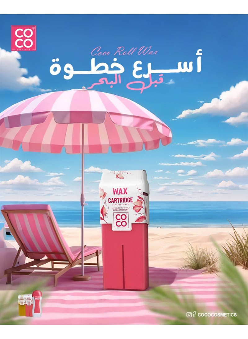 COCO Depilatory Wax 100ml – Soft Honey Roll-On Wax Cartridge Refill for Sensitive Skin, Face & Body Hair Removal, Suitable for Salon or Home Use - Image 5