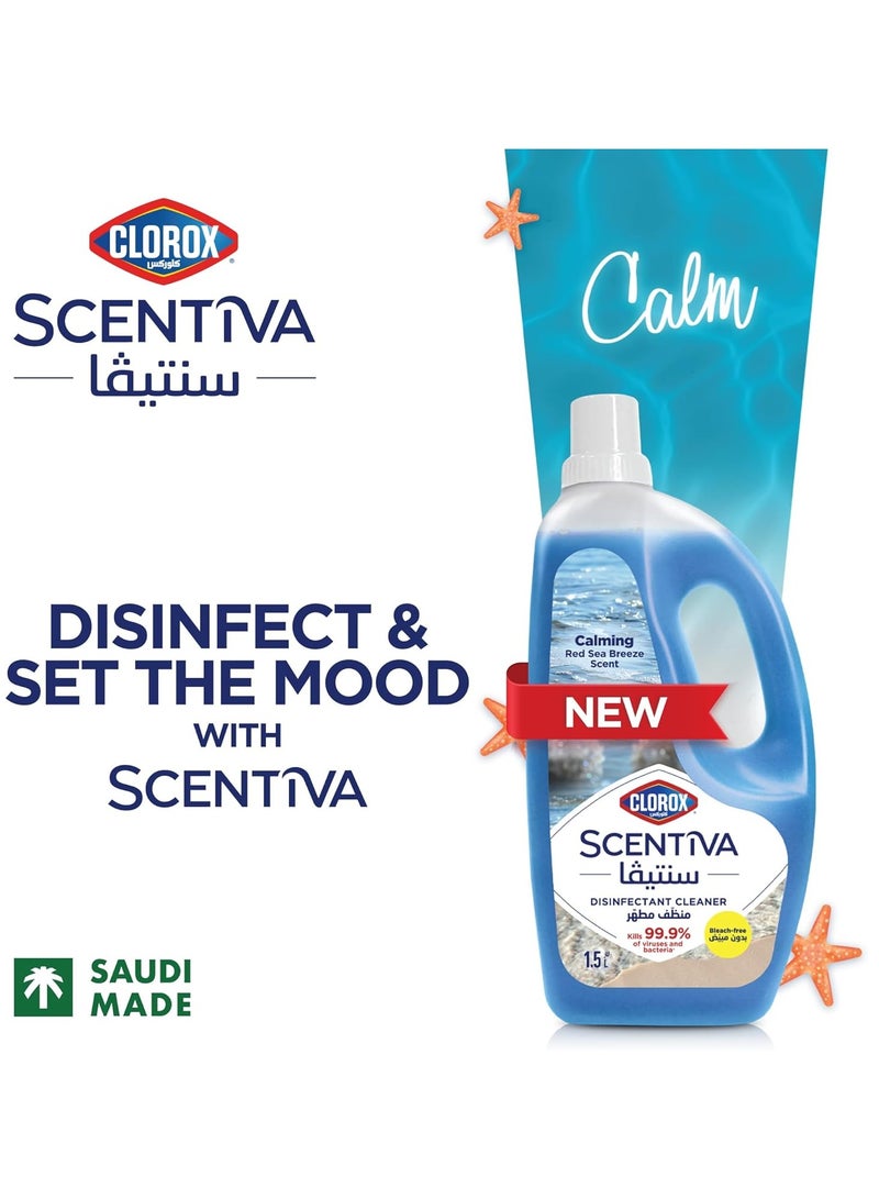 Clorox Scentiva Disinfectant Floor Cleaner Red Sea Breeze 1.5L - Image 2