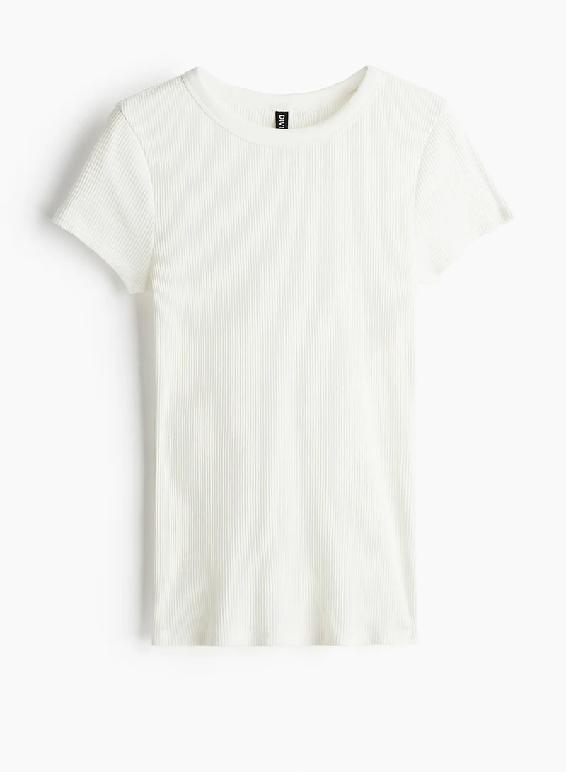 H&M Ribbed T-Shirt