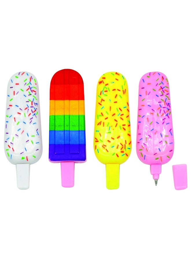 Geddes Raymond Geddes Mini Ice Cream Pens (48 per Bag) - Unique Pen in 4 Styles with Sprinkles and Rainbow - Cute Pen for Kids - Image 1