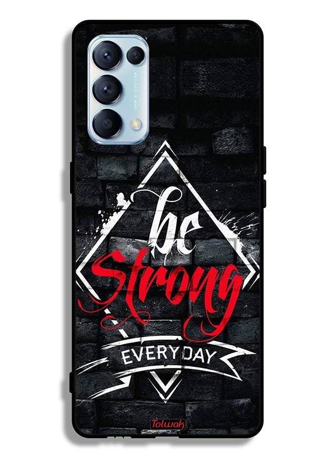 Tolwak Oppo Reno5 Pro 5G Protective Case Cover Be Strong Every Day - Image 2