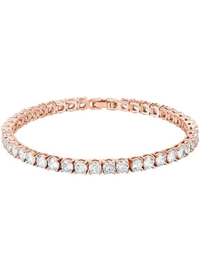 PAVOI 14K Gold Plated Cubic Zirconia Classic Tennis Bracelet | Gold Bracelets for Women | 4mm CZ, Size 6.5-7.5 Inch - Image 1
