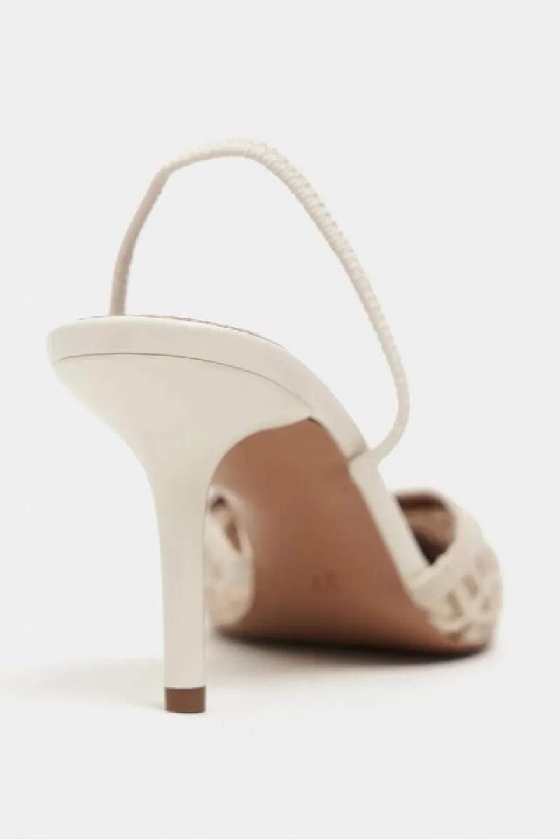 Nisantasi Shoes  Norely Knit Mesh Embroidered Slingback for Women | Best Price UAE
