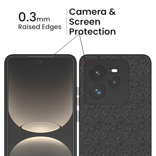 Kapa Soft Full Fabric Protective Back Case Cover for Realme GT 7 PRO | Shockproof Slim Hard Anti Slip Back Case (Black) - Image 3