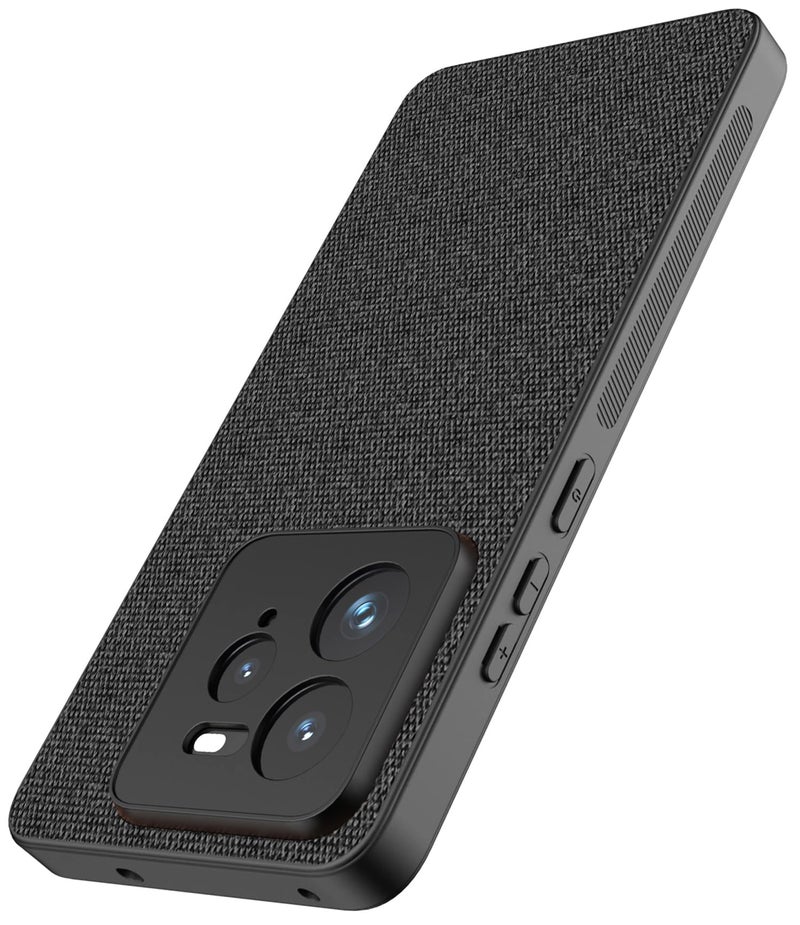 Kapa Soft Full Fabric Protective Back Case Cover for Realme GT 7 PRO | Shockproof Slim Hard Anti Slip Back Case (Black) - Image 1