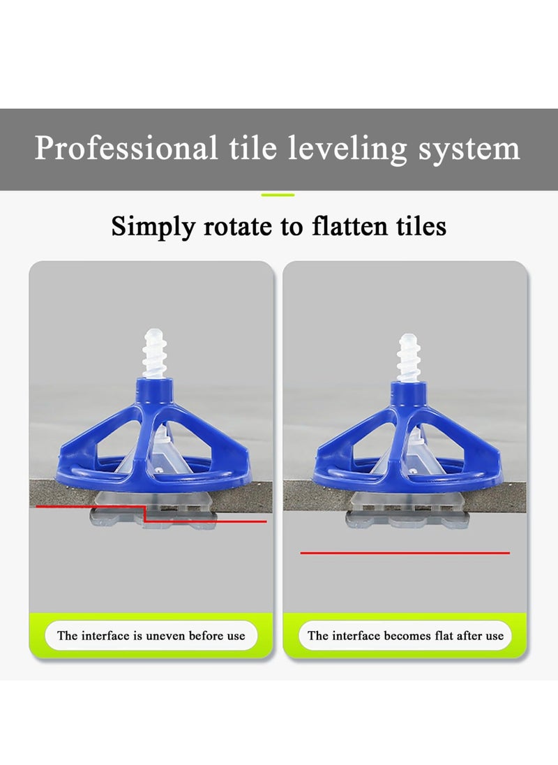 Generic - Tile Leveling System Kit with 1/8 Inch Spacers, 50 Reusable Nuts, and 100 Bases, for Seamless Installation of Self-Adhesive Floor and Wall Tiles (150 PCS) - Image 1