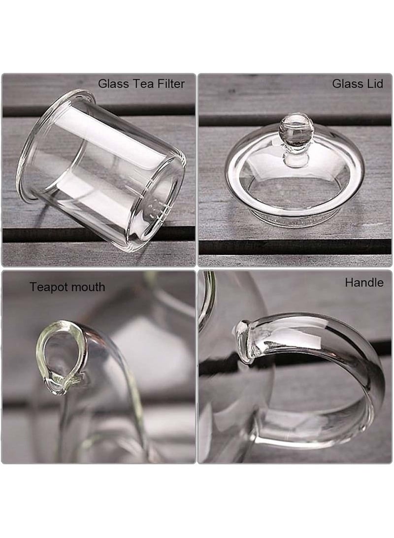 LOOPITYS 1000ml glass teapot, heat-resistant glass teapot, double walled glass teapot, transparent teapot. Different tea leaves will have different flavors when injected - Image 5