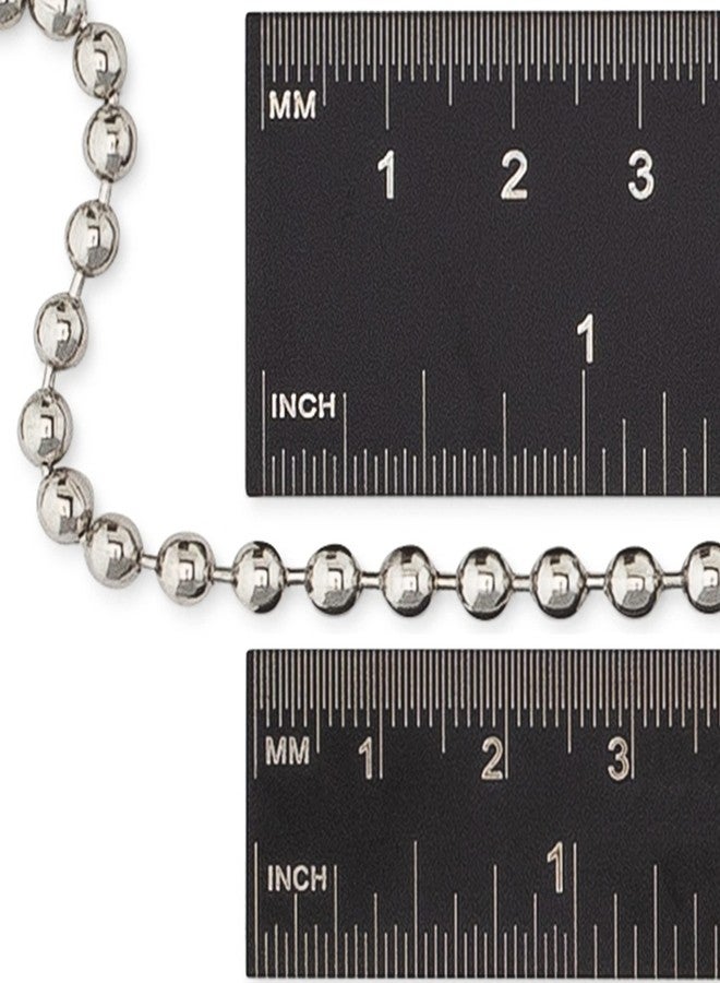 WAXAW 4.5” Beaded Ball Keychains (100 Pack) Stainless Steel (SS) Bead Size #6 Tag Chains USA Made - Image 5