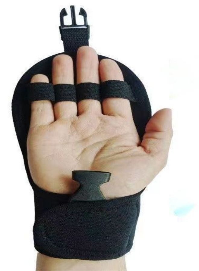 Ocean Black Rehabilitation Gloves with Stroke Hand Splint, Suitable for the Elderly Fist Stroke Hemiplegic Hand Training, One-hand Grip Exercise for the Left and Right Hands. - Image 2