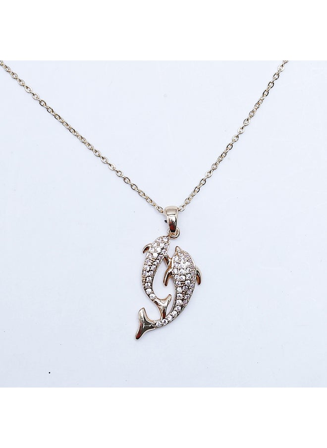 FLUFFY Parent Fish Soft Necklaces Of Fluffy Women's Accessories-Gold  - Image 2