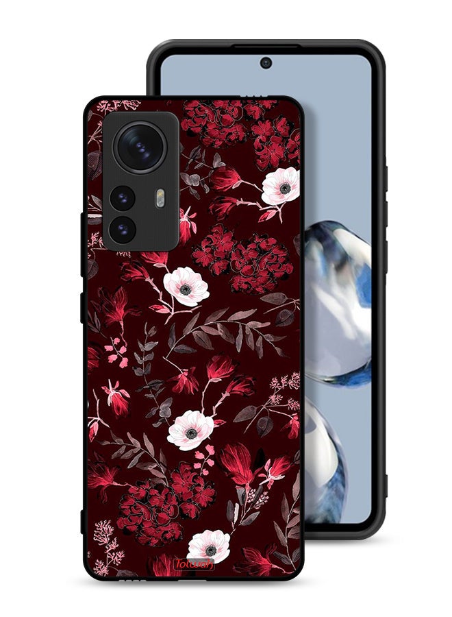 Tolwak Xiaomi 12 Pro Protective Case Cover Small Flowers And Tropical Leaves - Image 1