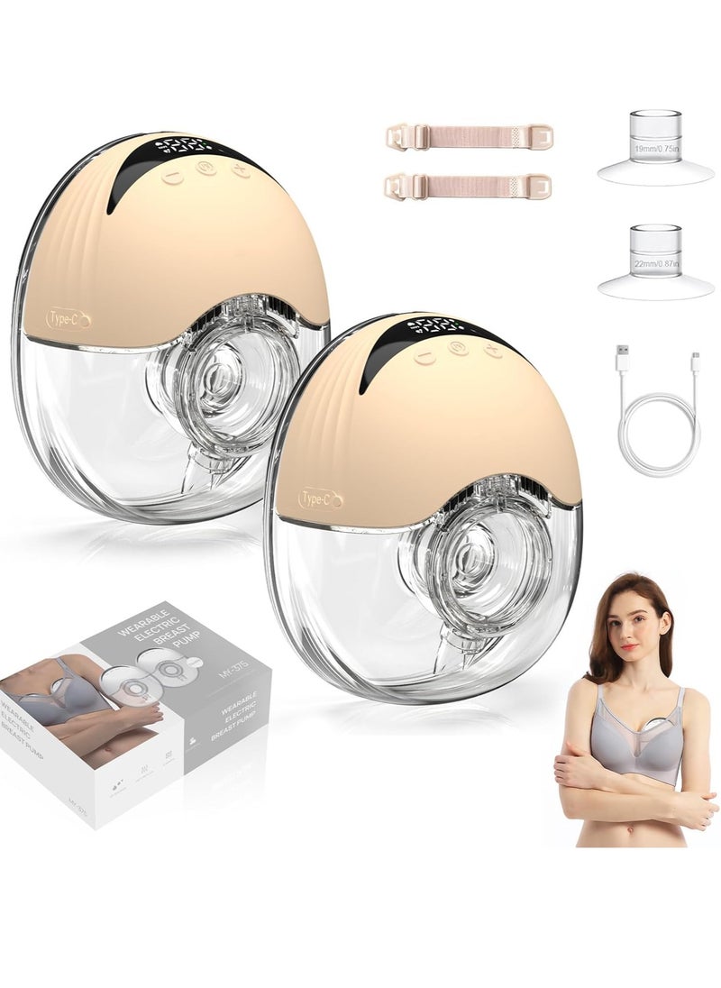 WENTCCION Breast Pump Hands Free,Wearable Breast Pump of Baby Mouth Double-Sealed Flange  - Image 1