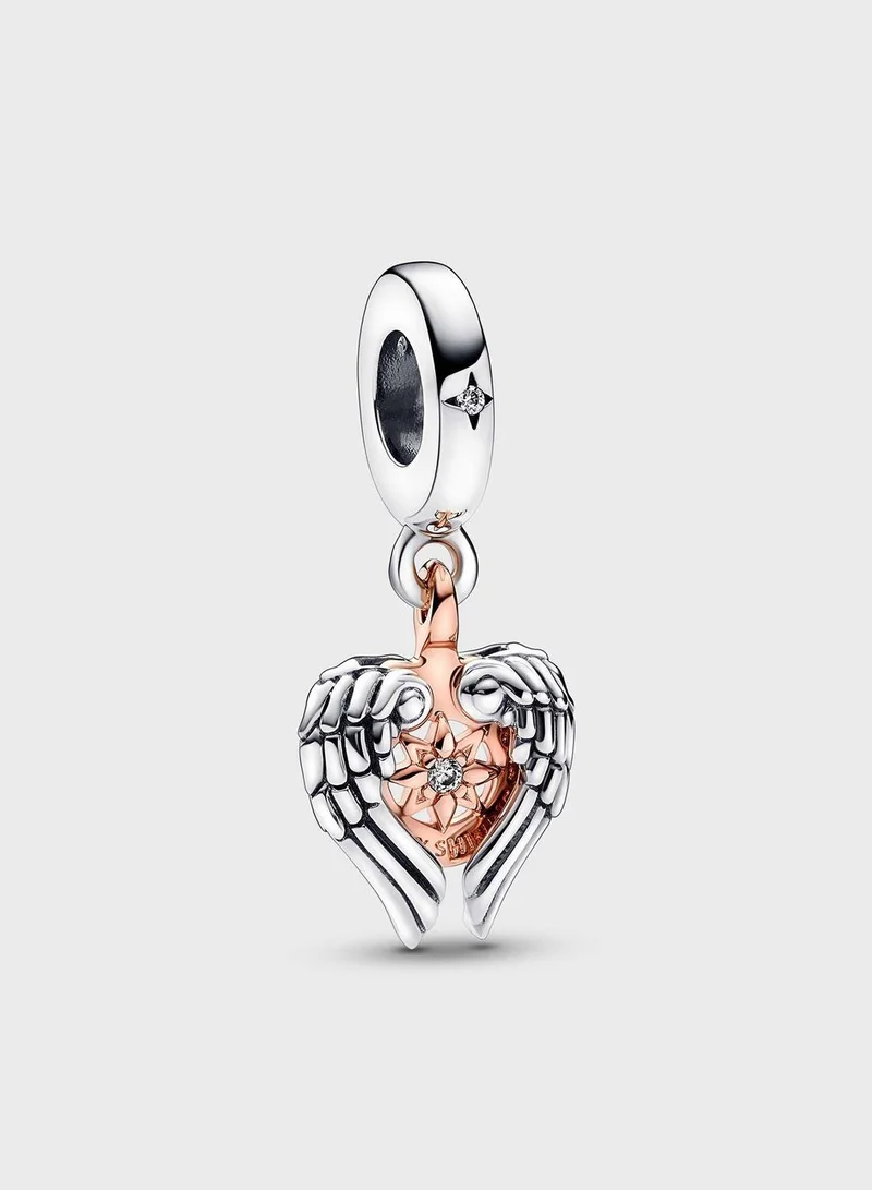 Celestial Compass Angel Wings Dangle Charm