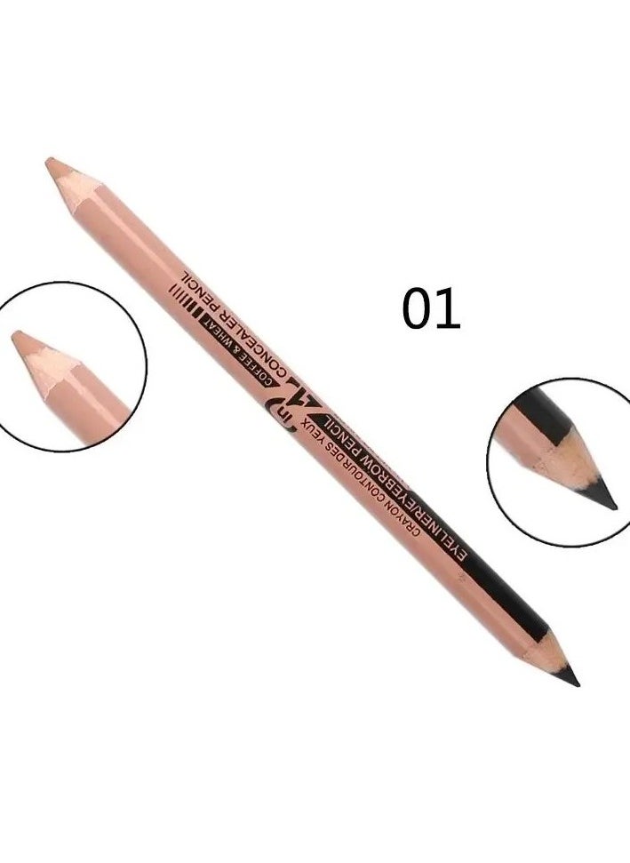 Me Now Multifunctional Eyeliner Eyebrow Pencil Concealer 01 Black  - Image 2