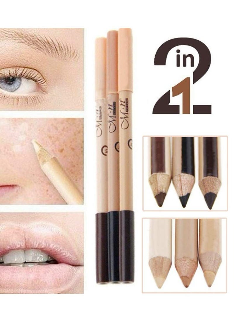 Me Now Multifunctional Eyeliner Eyebrow Pencil Concealer 01 Black  - Image 3